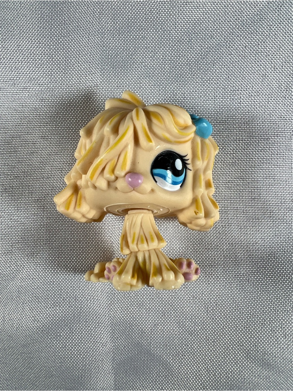 Authentic LPS #1257 Yellow Komondor Mop Dog Walmart Exclusive Shaggy Sheepdog